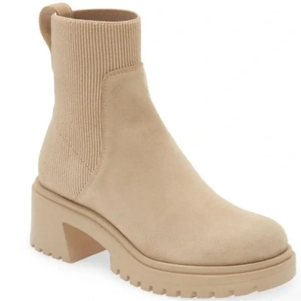Steve Madden Holley Knit Sock Bootie – Beige/Tan – Women’s